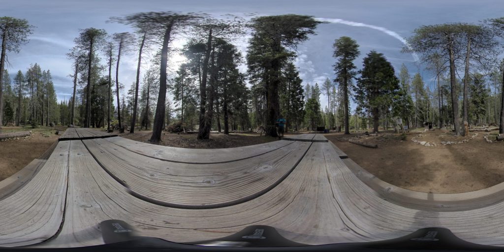 This is a 360-degree image of the Big Sandy Campsite at Camp Wolfeboro.