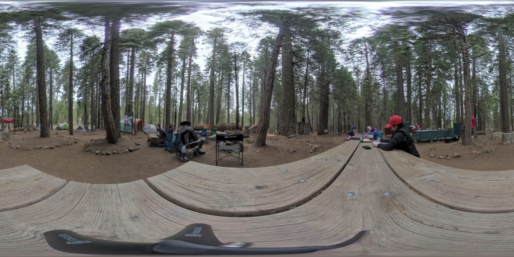 A 360-degree image of Bridge Camp at Camp Wolfeboro.