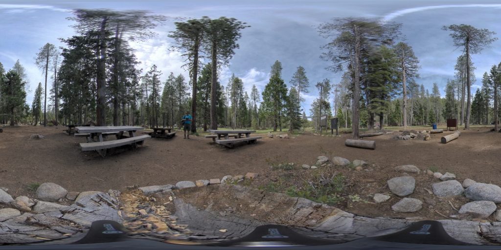 This is a 360-degree image of Little Sandy Campsite at Camp Wolfeboro.