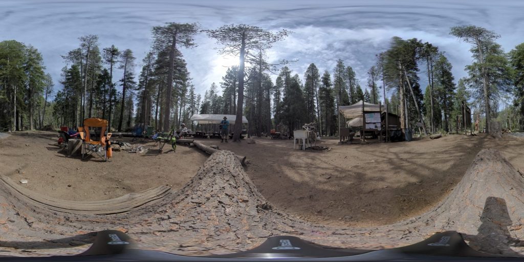 This is a 360-degree image of the Rodeo Campsite at Camp Wolfeboro.